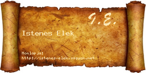 Istenes Elek névjegykártya